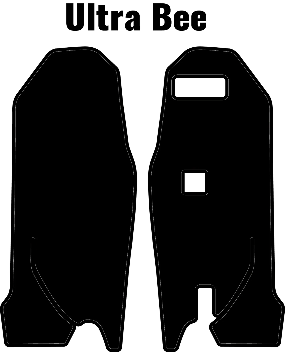 Ultra bee fork guard decal c