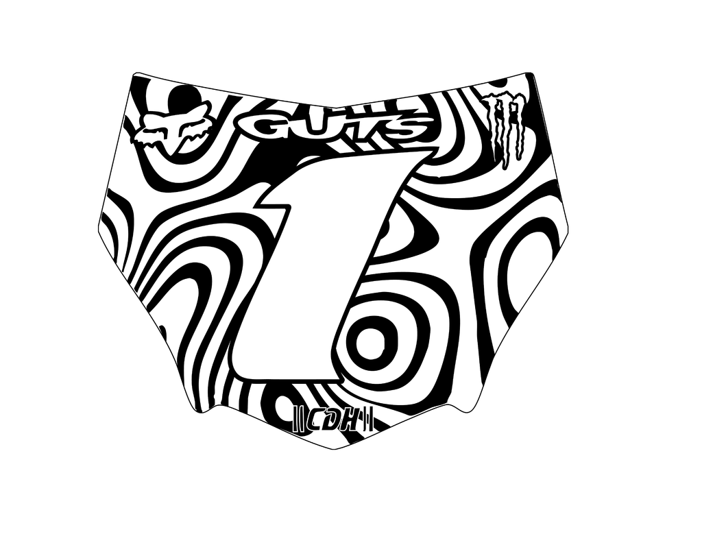 Custom MOTOCUTZ Plate Decal (PLS LOOK AT DESCRIPTION